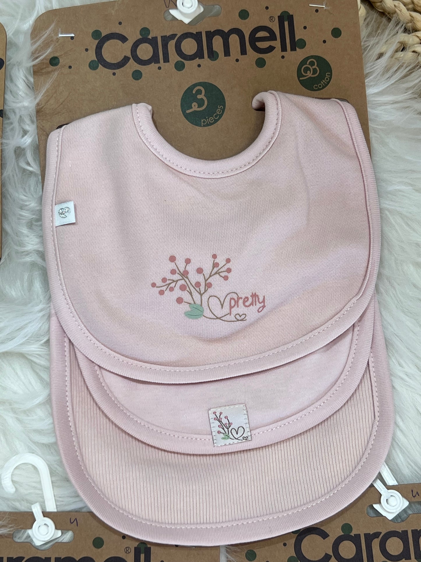 Caramel-3 Pcs 100% Cotton Bips