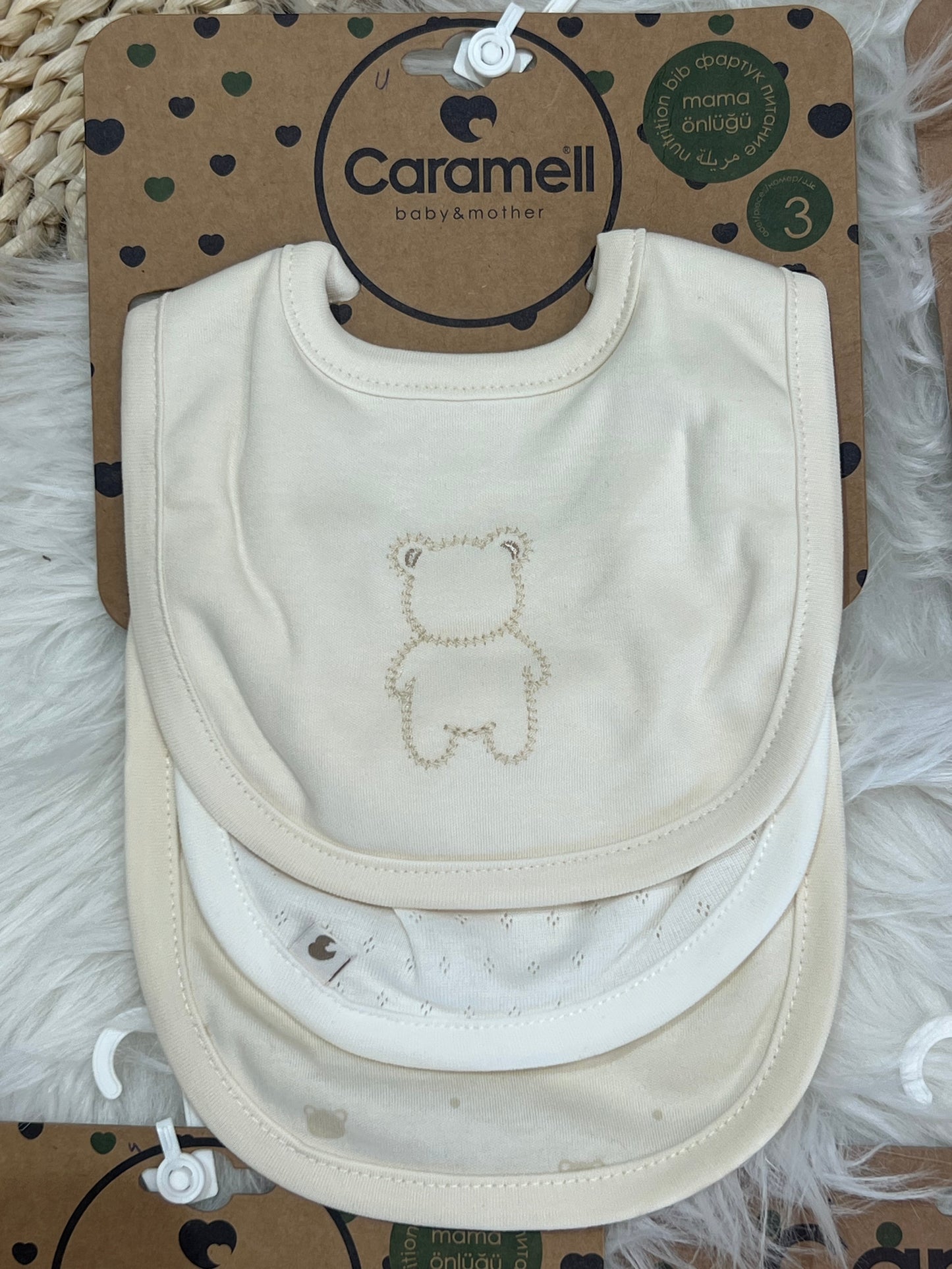 Caramel-3 Pcs 100% Cotton Bips