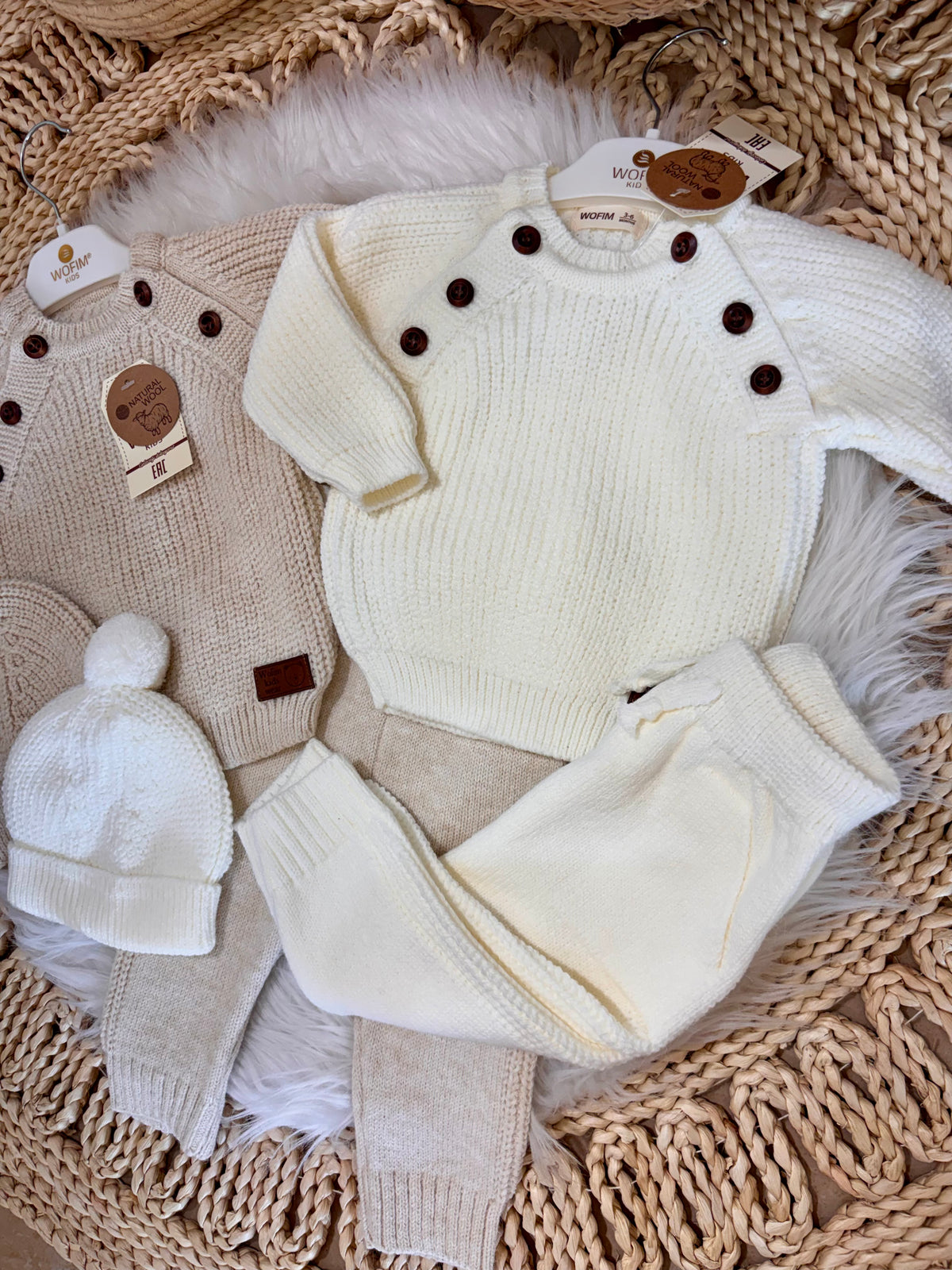 Wofim-Knitted 3-Piece Set