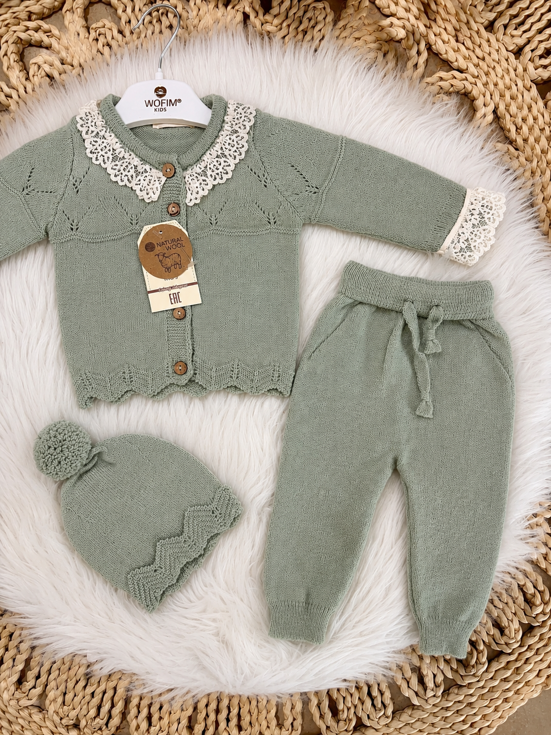 Wofim-Knitted 3-Piece Set