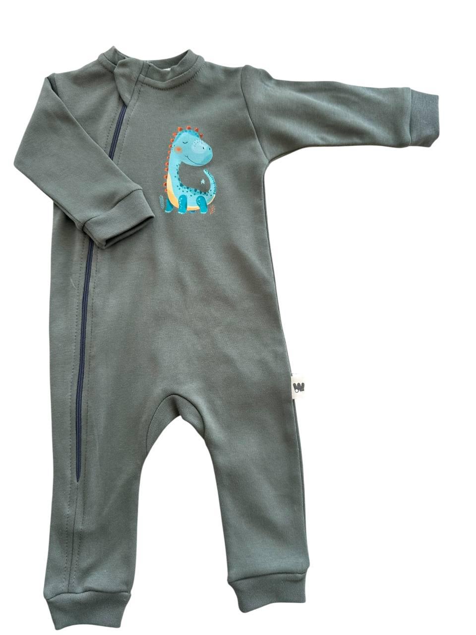 Wowo-Dino Zipper Jumpsuit