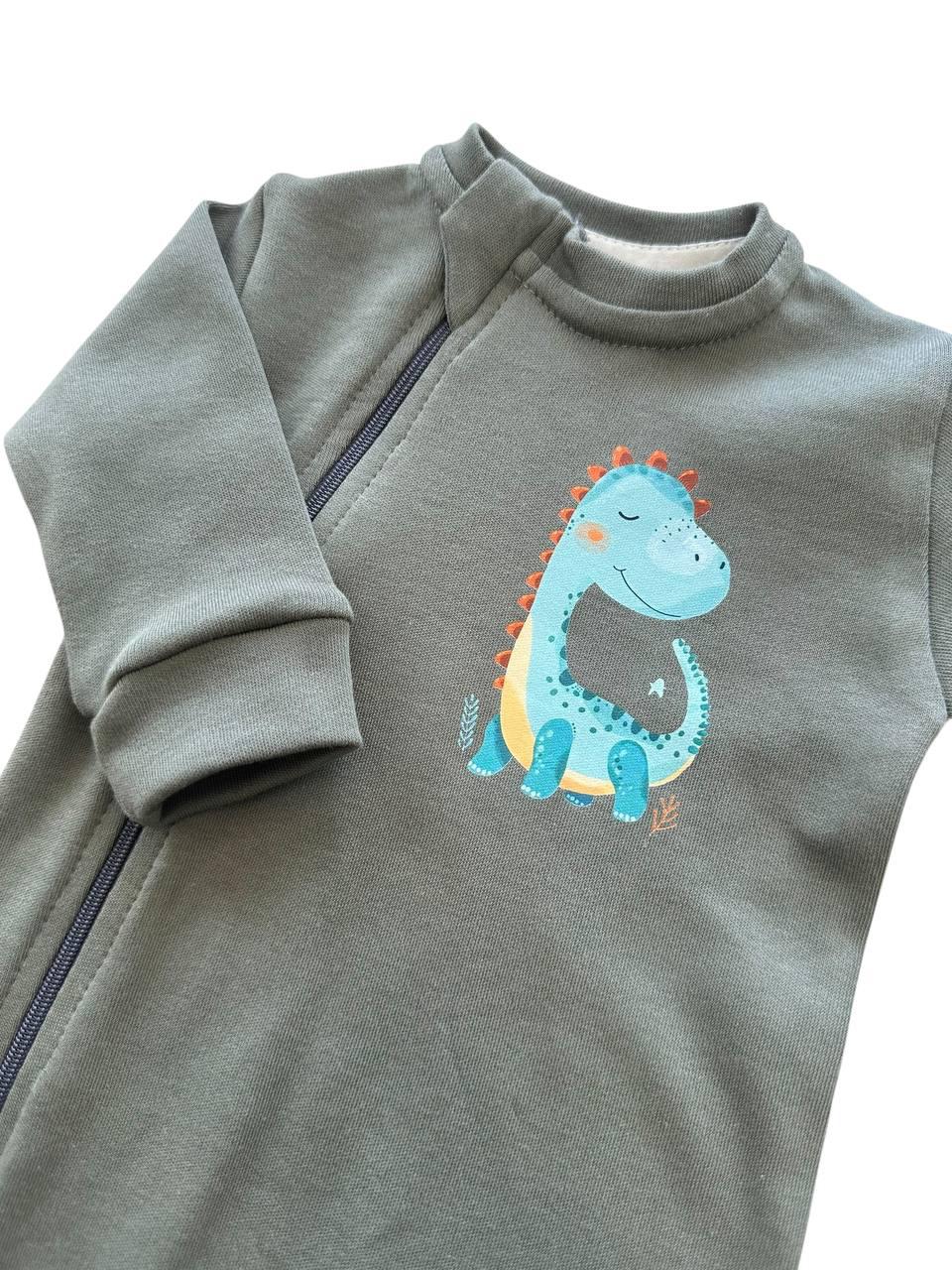 Wowo-Dino Zipper Jumpsuit