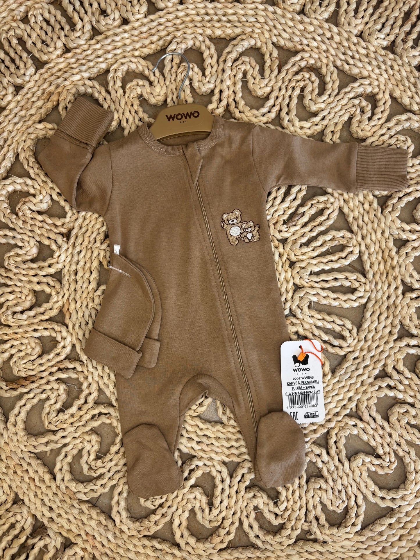 Wowo-Bear Zipper Jumpsuit