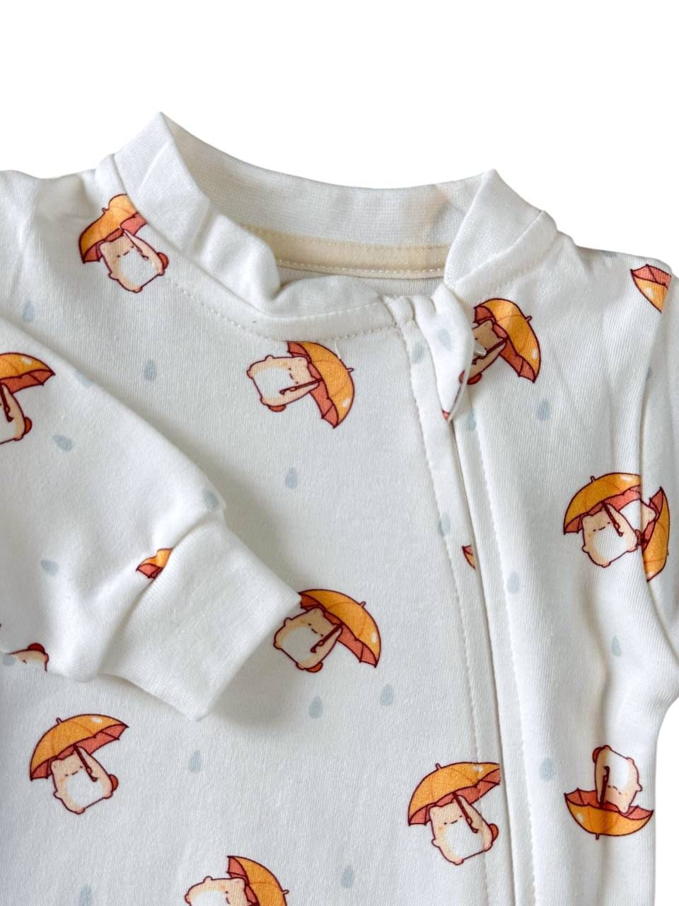 Wowo-Mushroom Zipper Jumpsuit