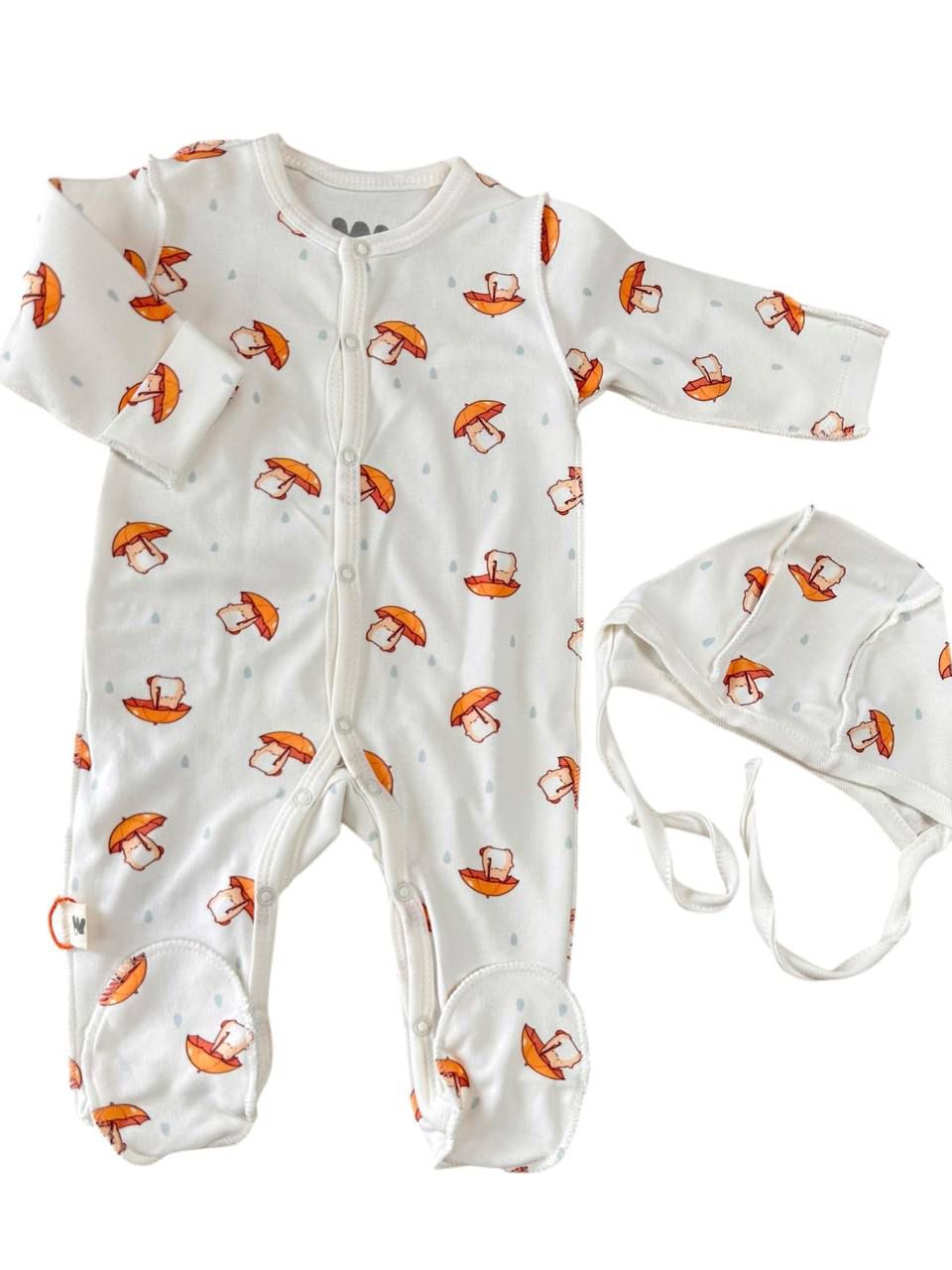 Wowo-Mushroom Zipper Jumpsuit