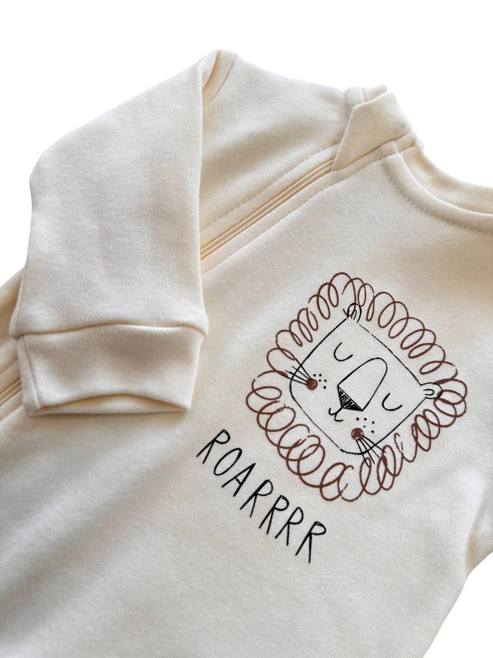 Wowo-Lion Zipper Jumpsuit