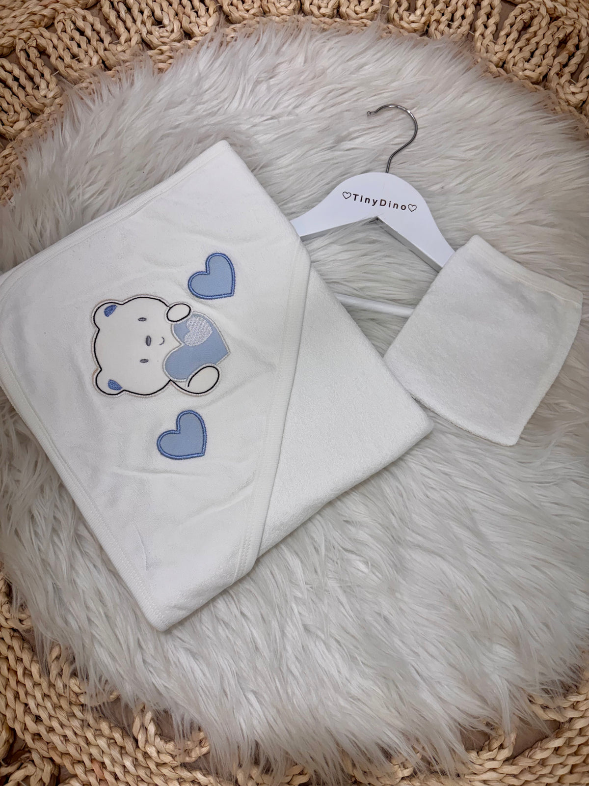 Bebelinna-Bear Hooded Bath Towel With Glove