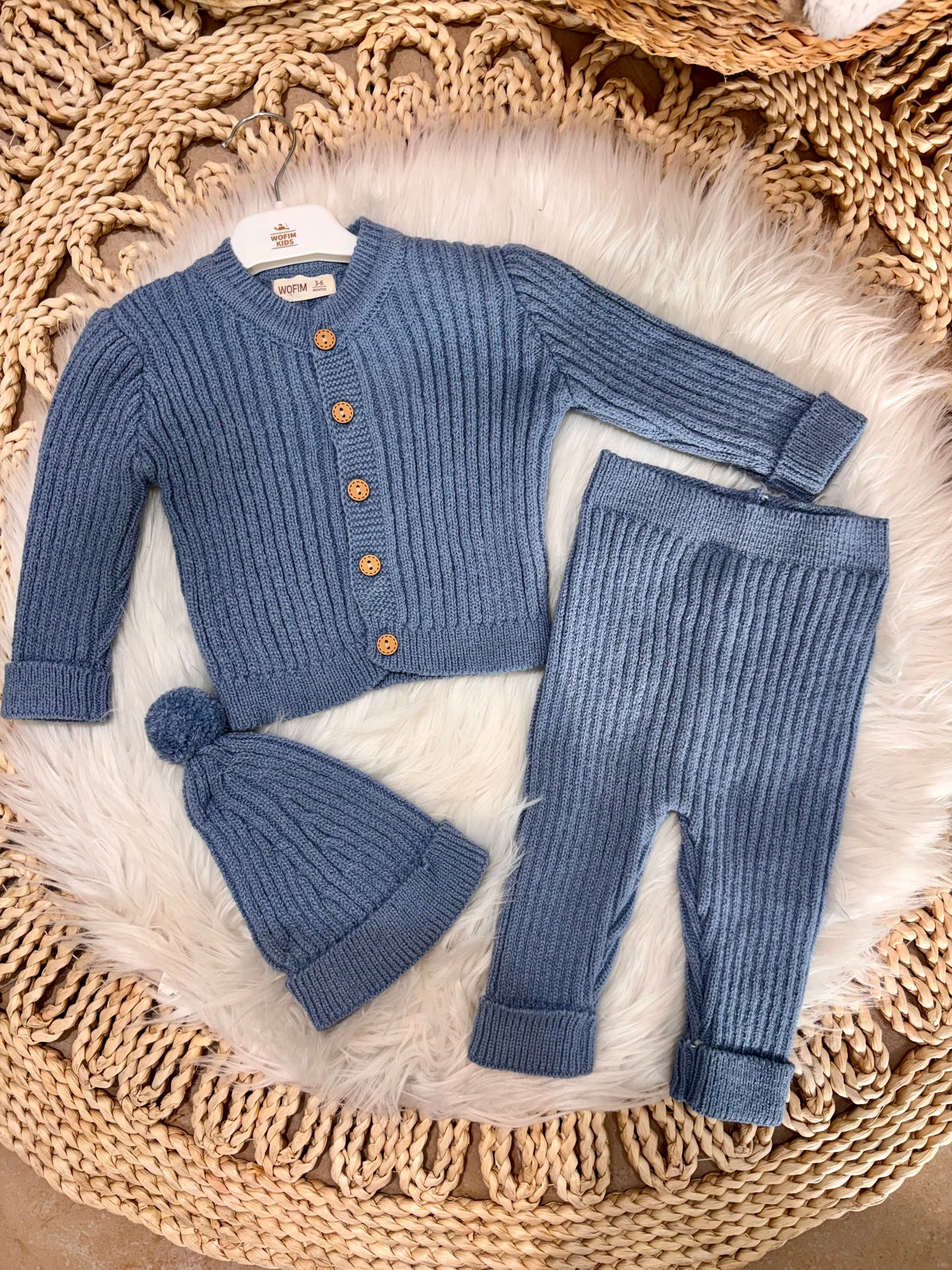 Wofim-Knitted 3-Piece Set