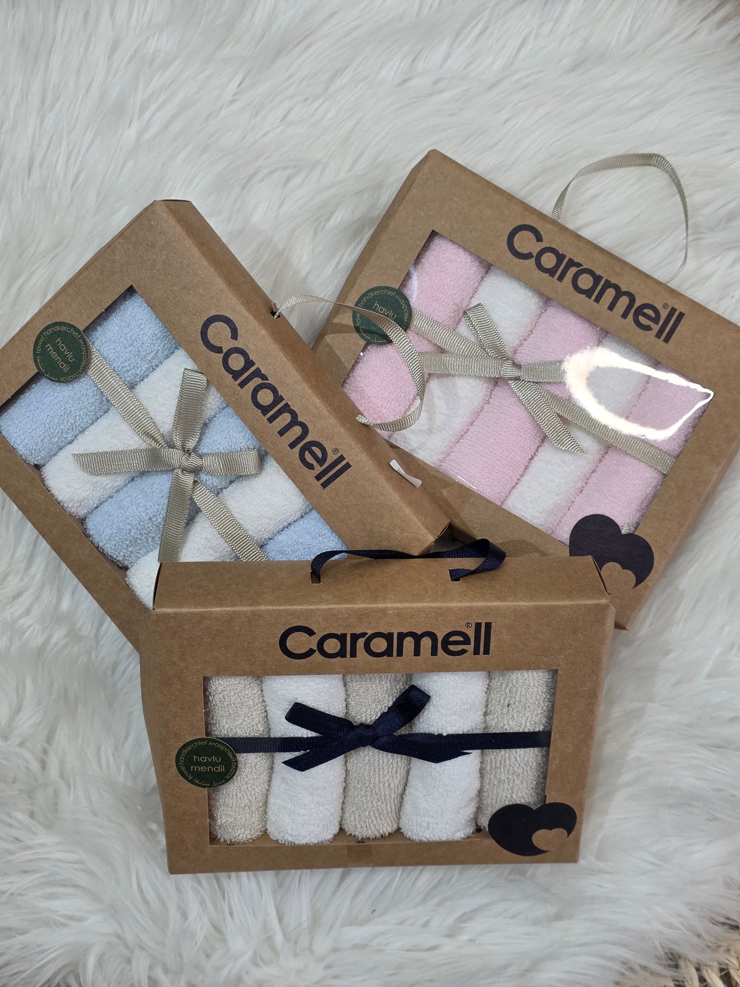 Caramell-Fabric Towel Washcloths Pack of 5