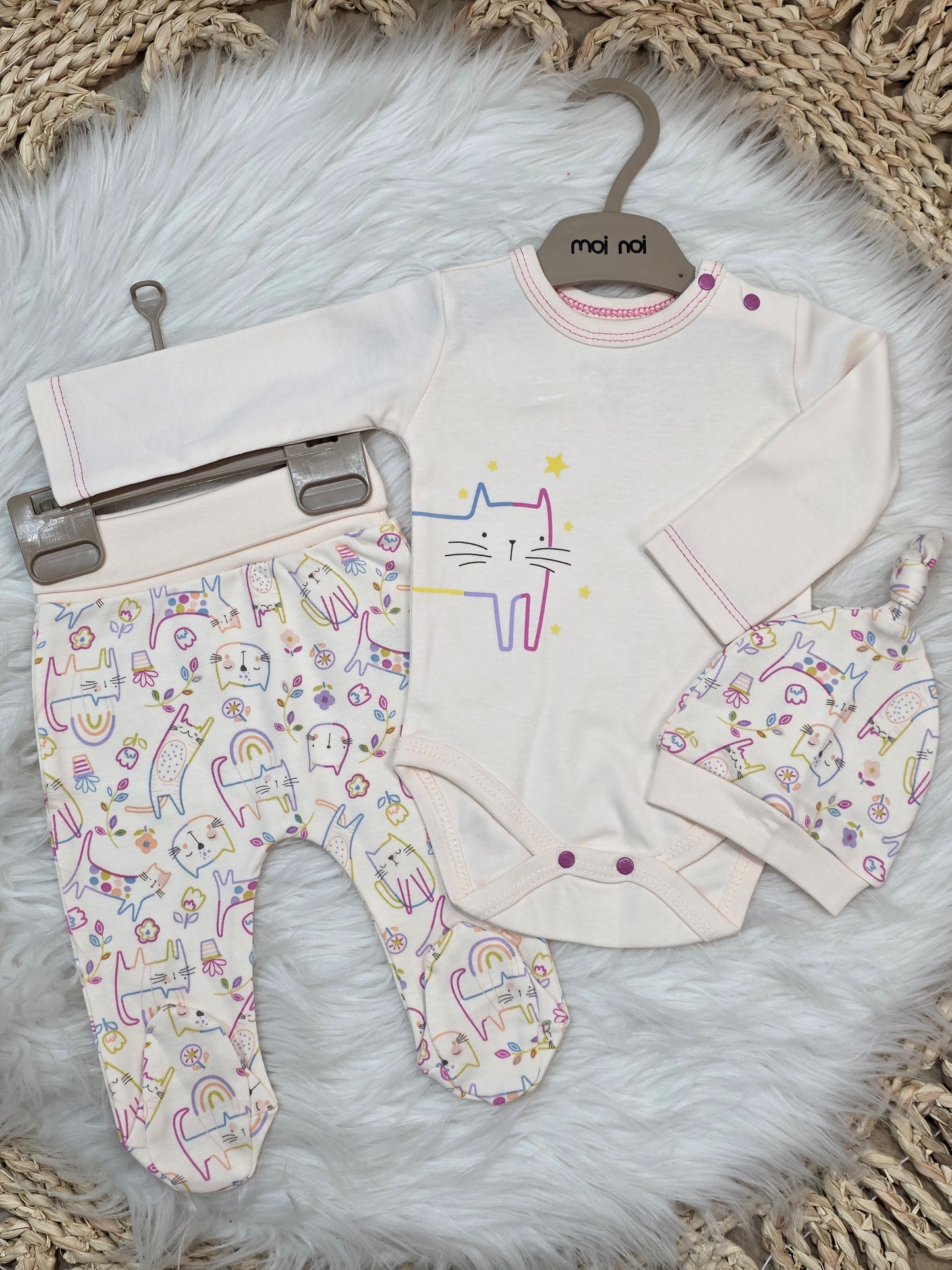 MoiNoi-3Pcs Cat Cotton Set