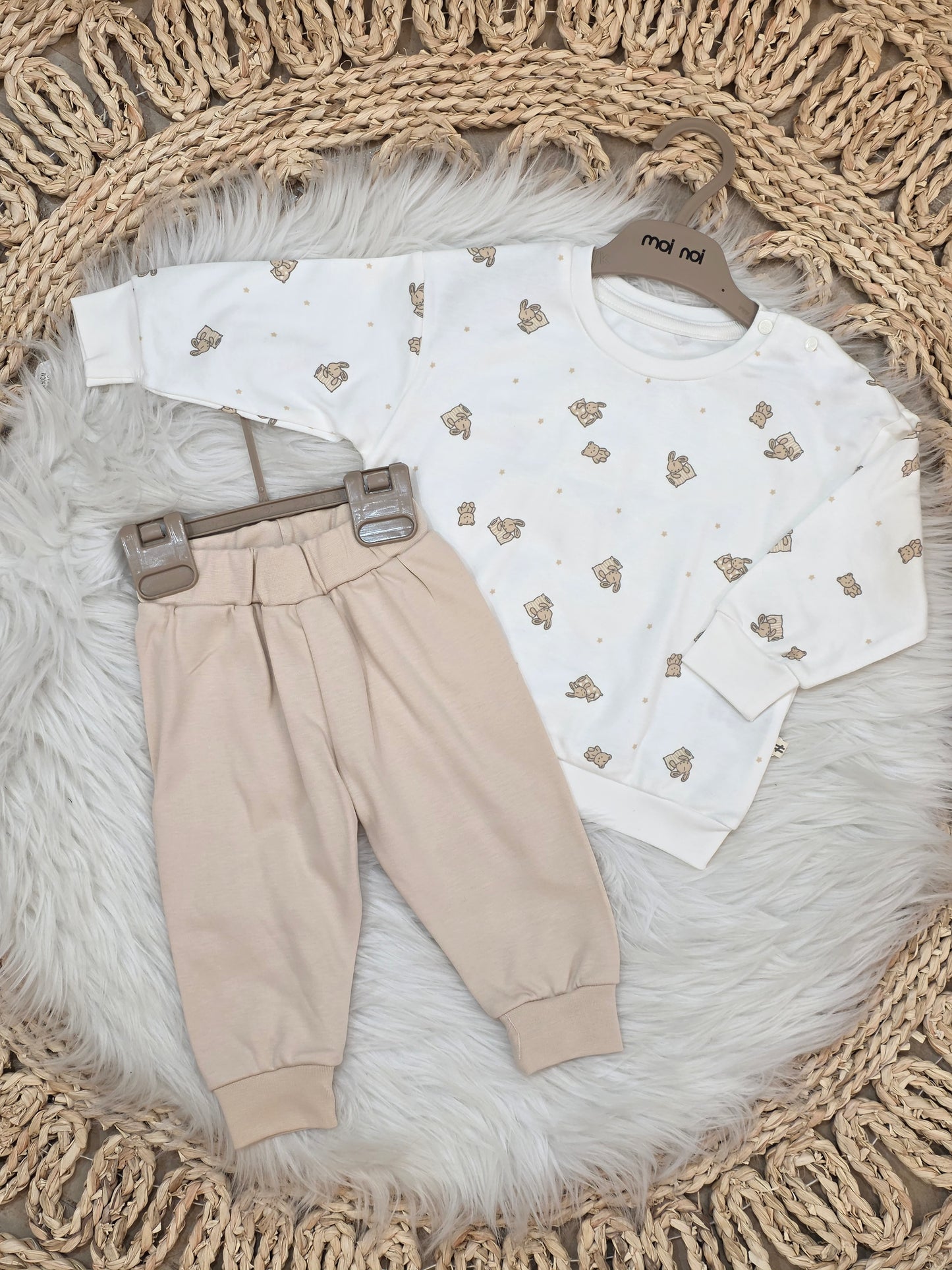 MoiNoi-2Pcs Bunny Cotton Set
