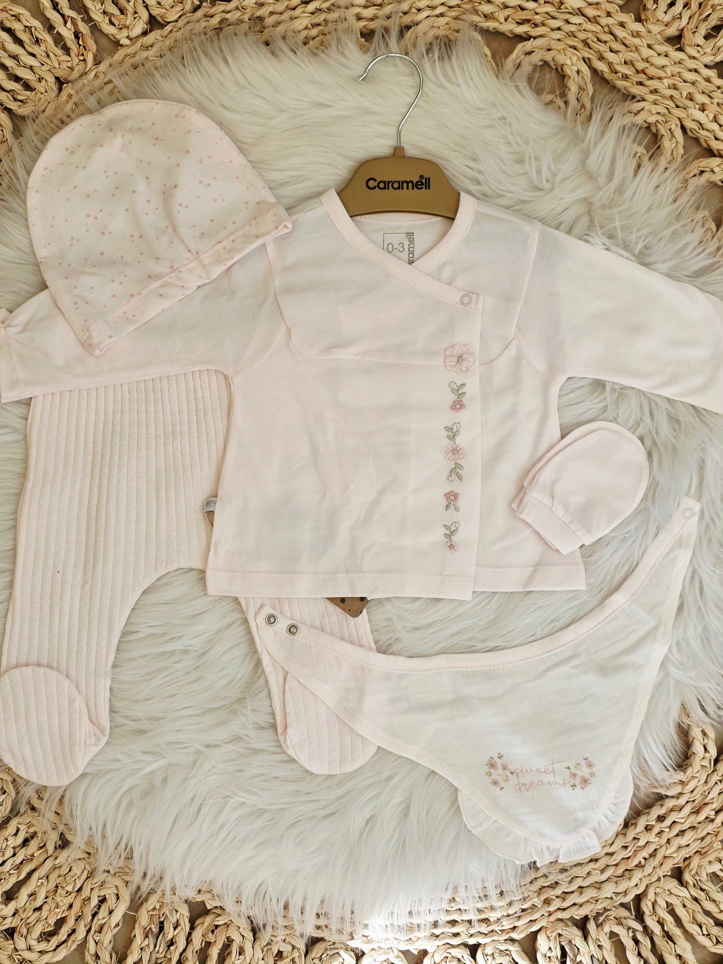 Caramell-Floral 5 Pcs Cotton Set