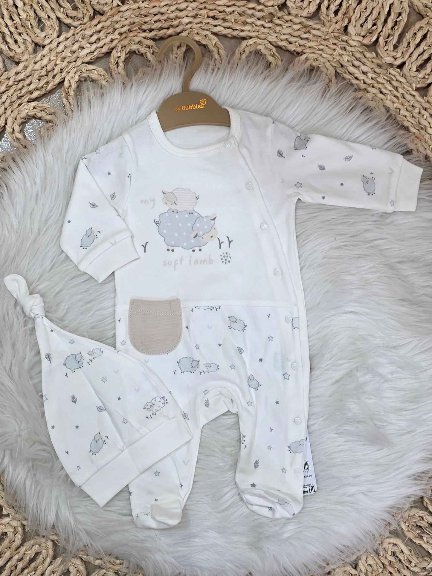 Bubbles-Lamb Cotton Overall