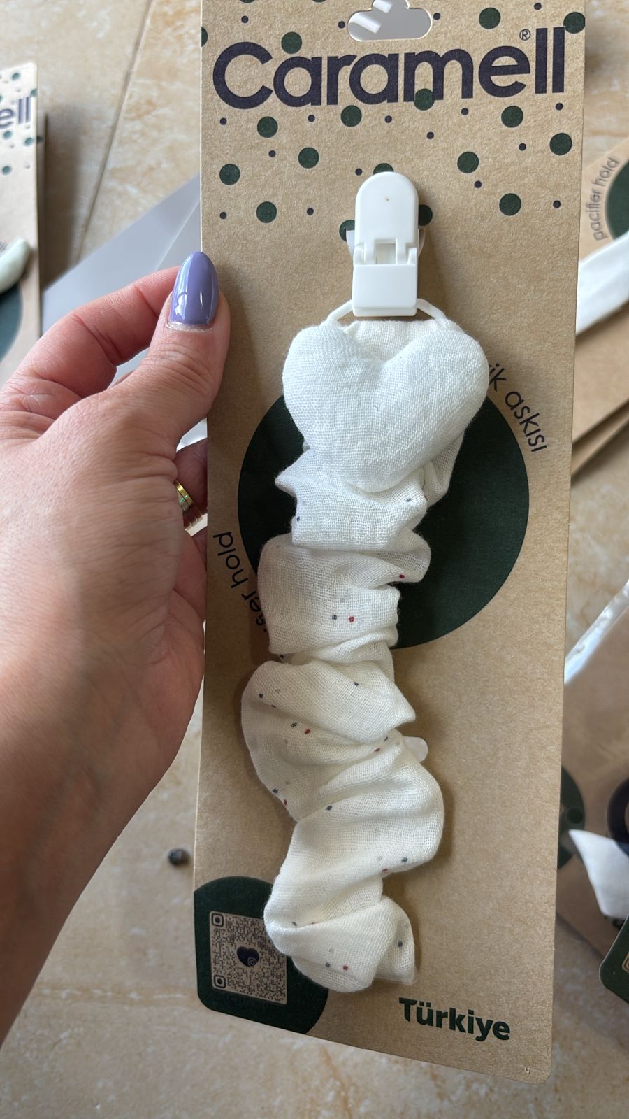Caramell-Pacifier Clips