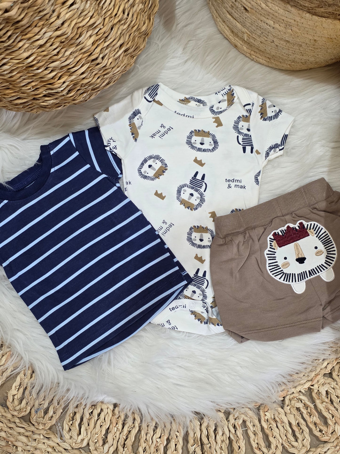 TinyDino-Lion Cotton Set of 3 Pcs