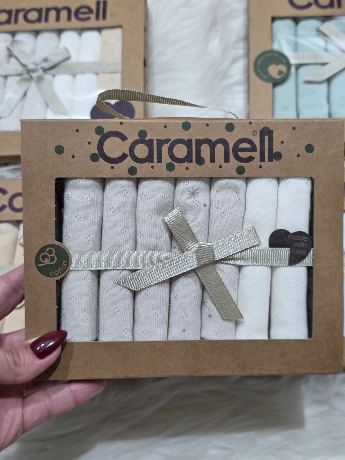 Caramell-Cotton Washcloths Pack of 7