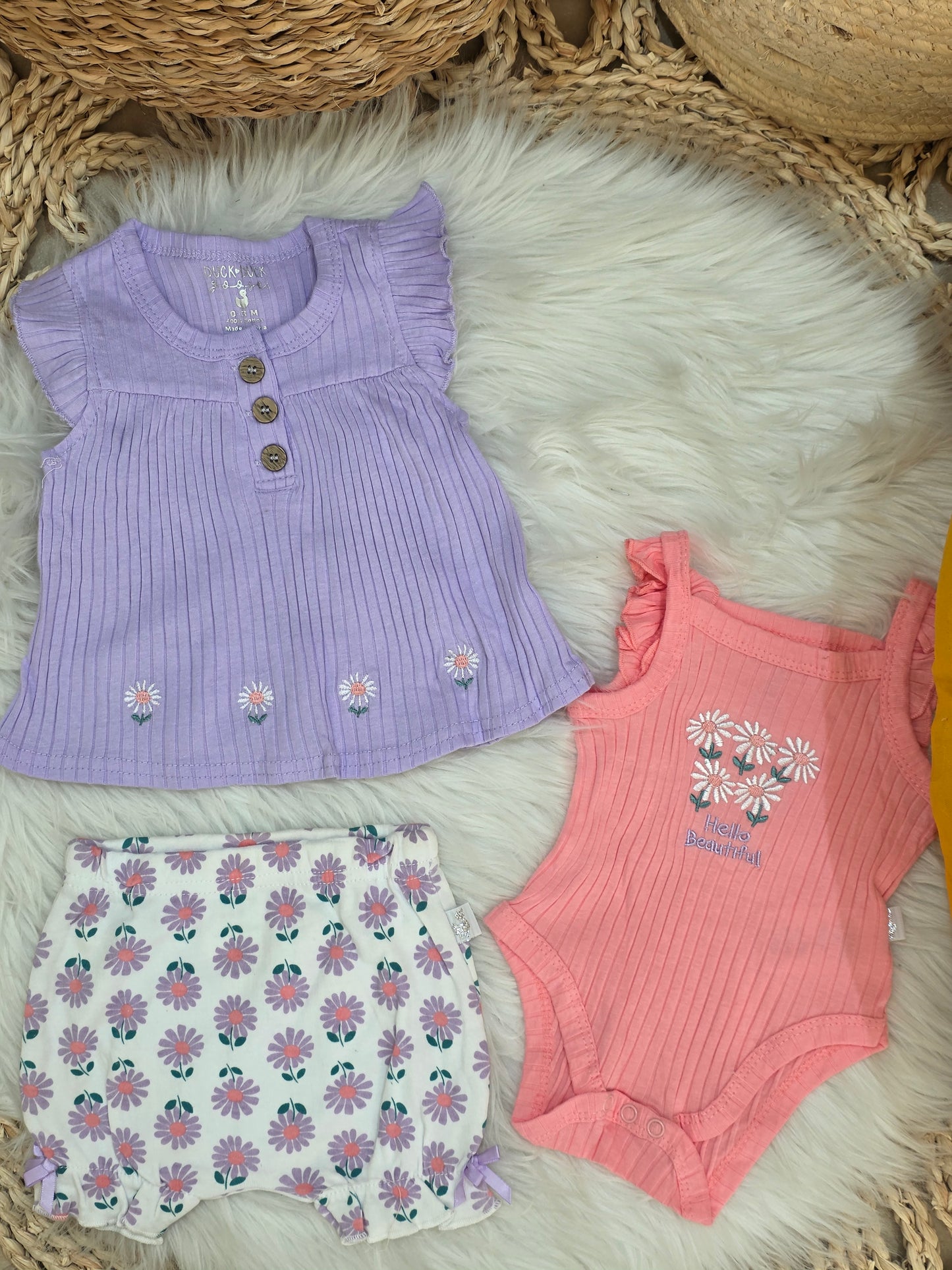 TinyDino-Floral Set of 3 Pcs