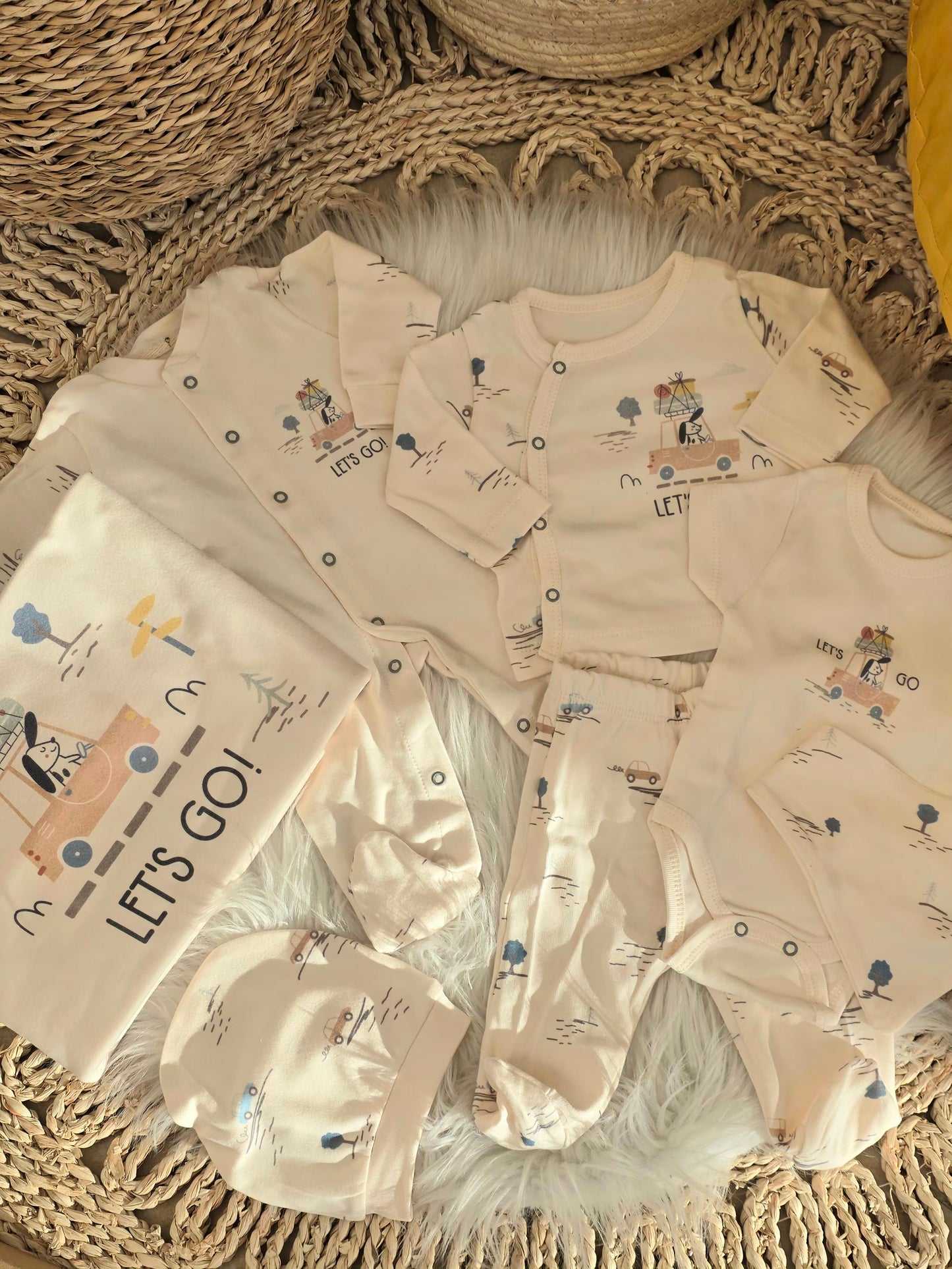 Bubbles-Let's Go Newborn Cotton Set of 10 Pcs