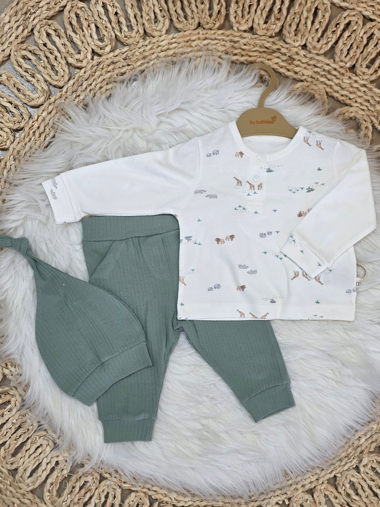 Bubbles-3 Pcs Jungle Cotton Pijama