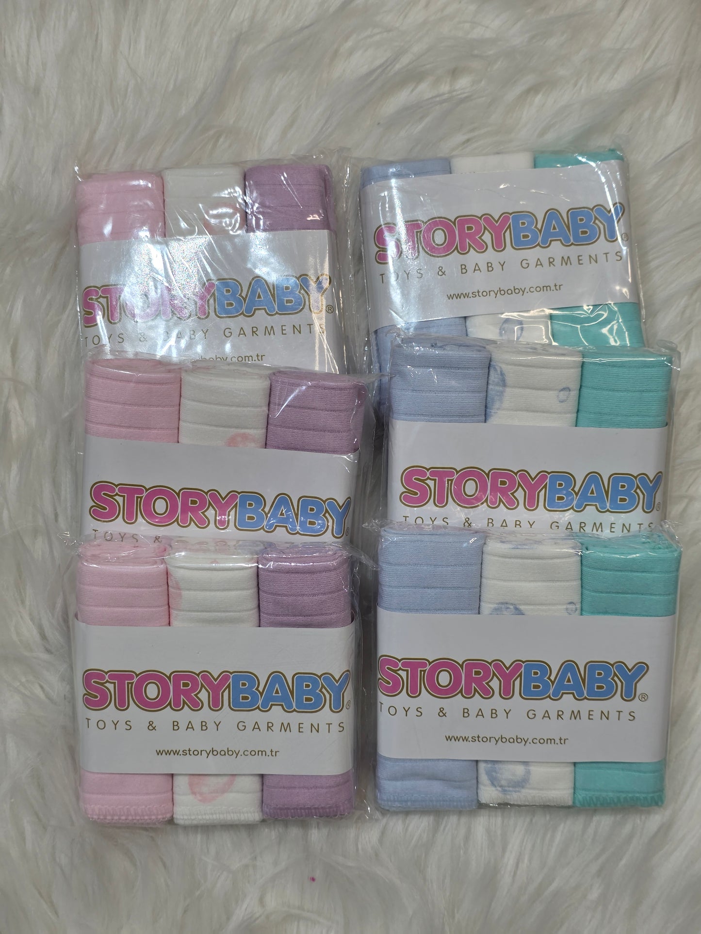 Tinydino-Cotton Washcloths Pack of 6