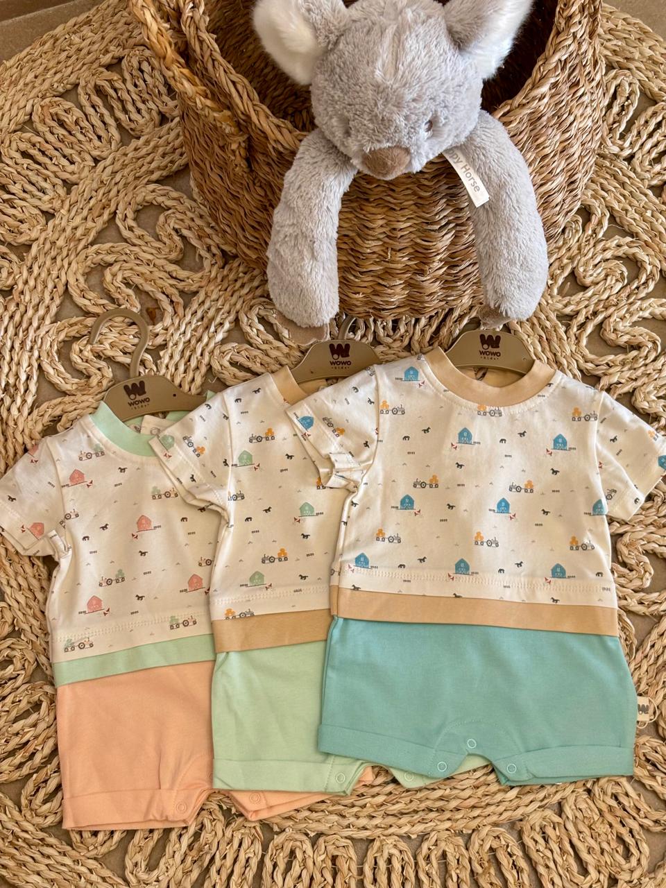 Wowo-Unisex Cotton Romper