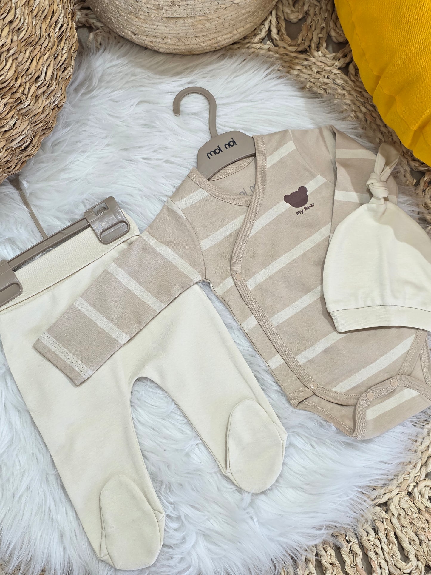 MoiNoi-Bear Cotton Collection of 3 Pcs