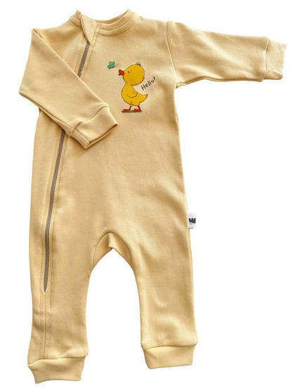 Wowo-Duck Zipper Jumpsuit