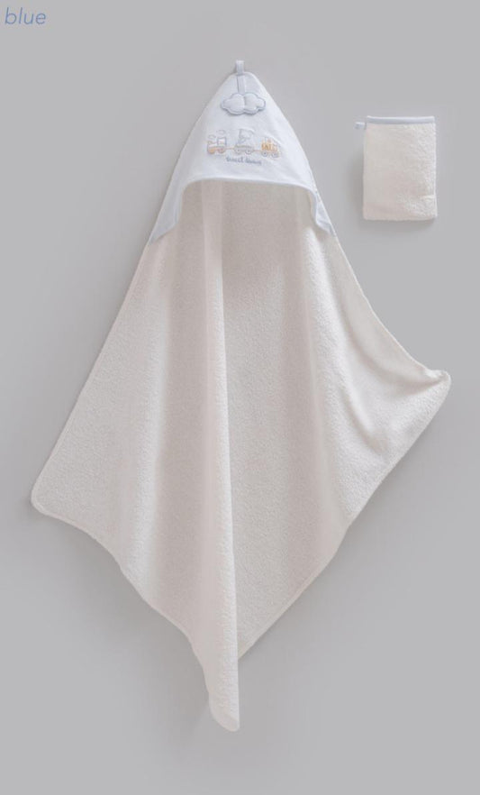 Caramell-Hooded Towel with glove