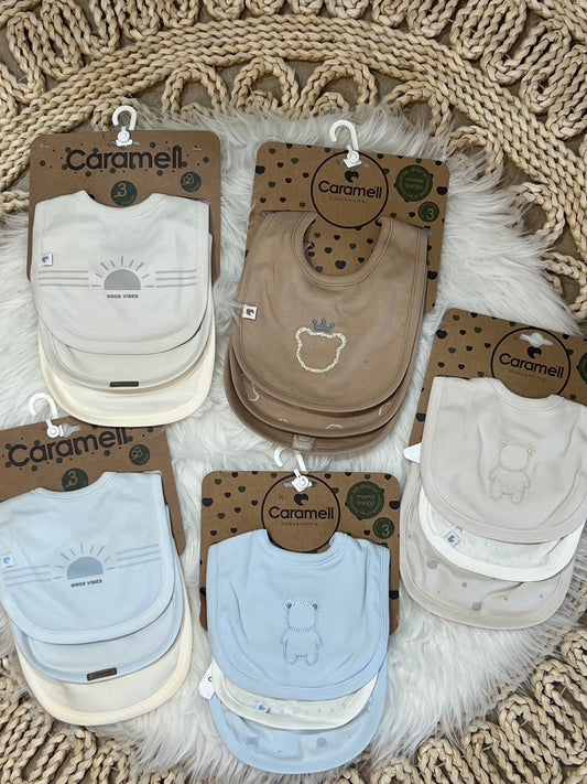 Caramel-3 Pcs 100% Cotton Bips