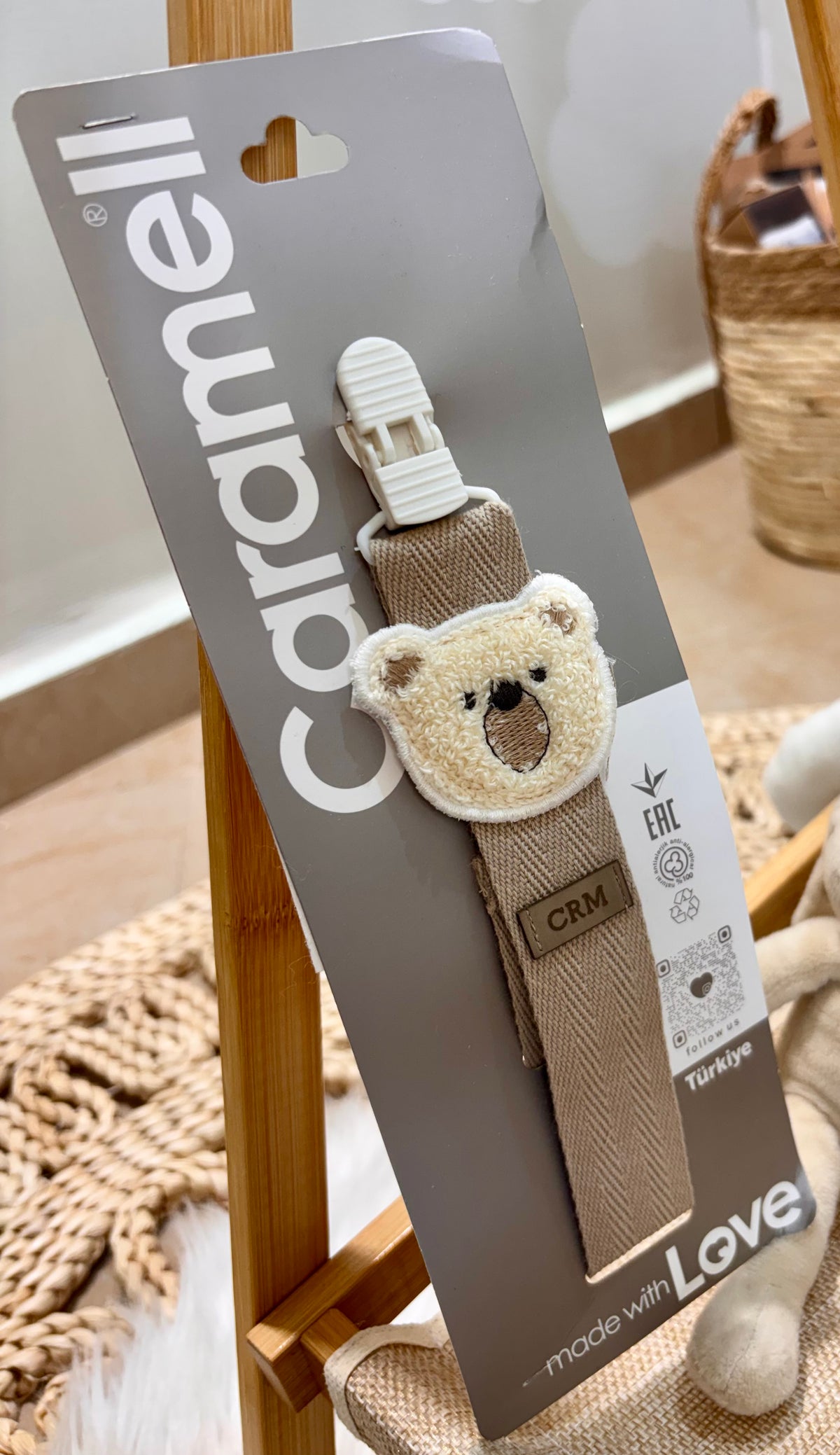 Caramell-Pacifier Clip