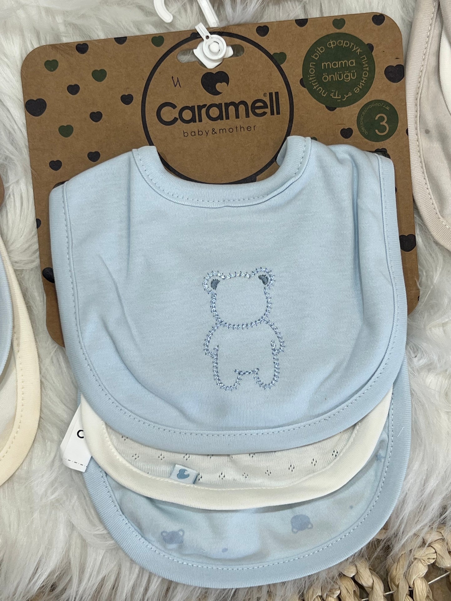 Caramel-3 Pcs 100% Cotton Bips