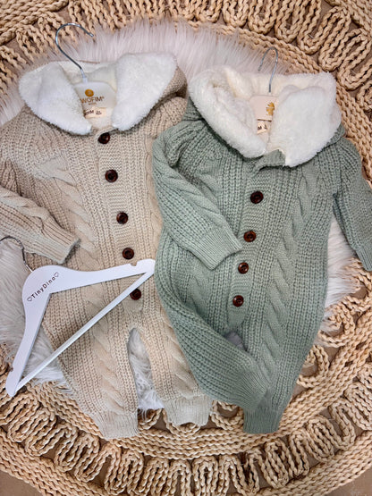 Wofim-Fleeced Hooded Overall