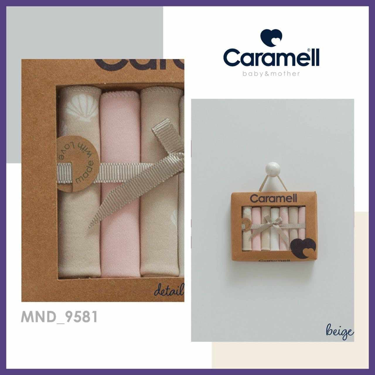 Caramell-Pink& beige Washcloths