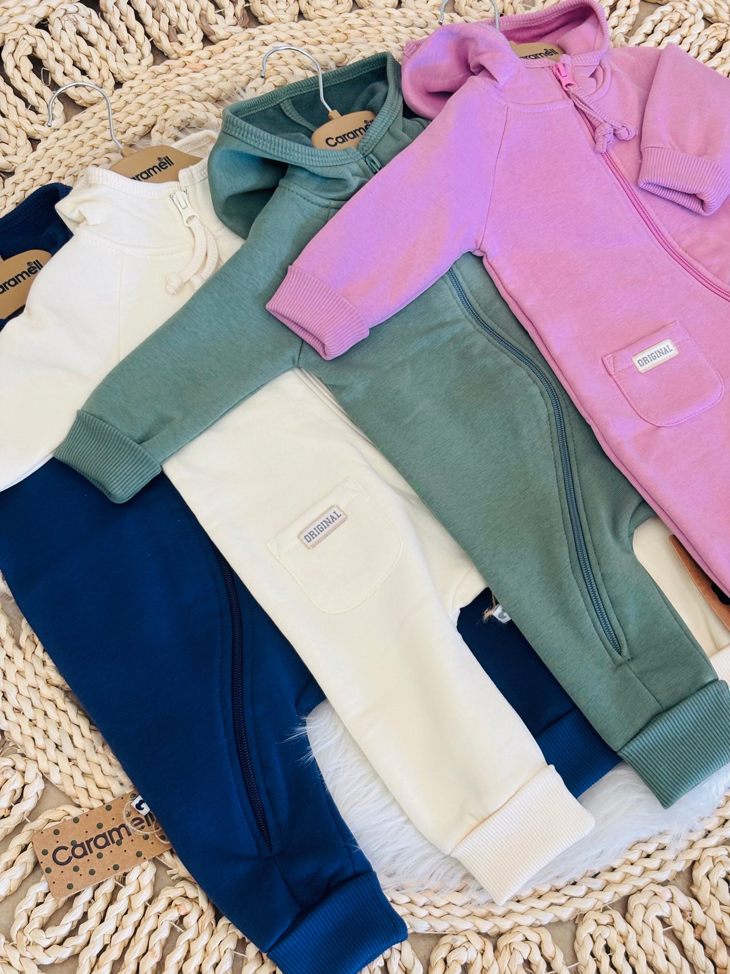 Caramel-Fleeced Unisex Jumpsuits