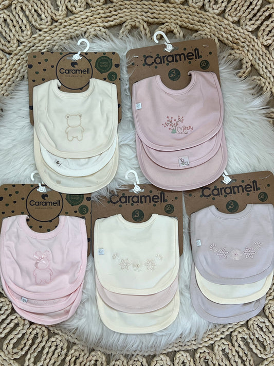 Caramel-3 Pcs 100% Cotton Bips