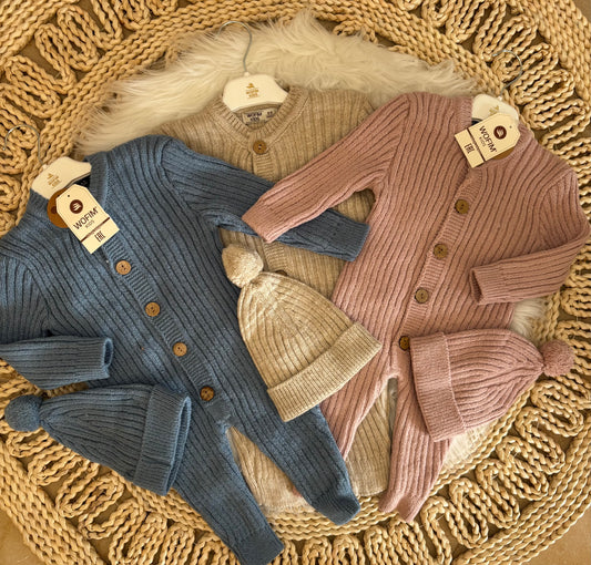 Wofim-2 Pcs knitted Jumpsuit