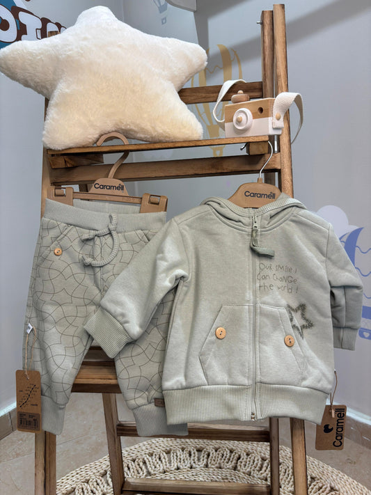 Caramell-Hooded Fleeced Set