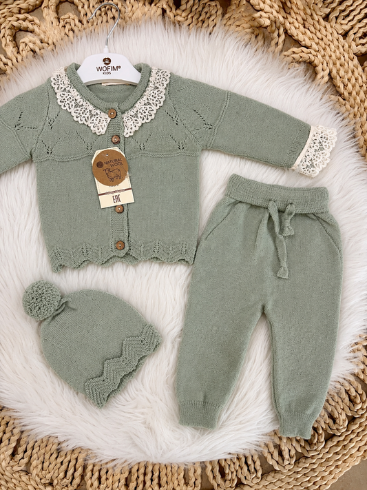 Wofim-Knitted 3-Piece Set