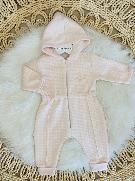 Caramel-Hooded Jumpsuit