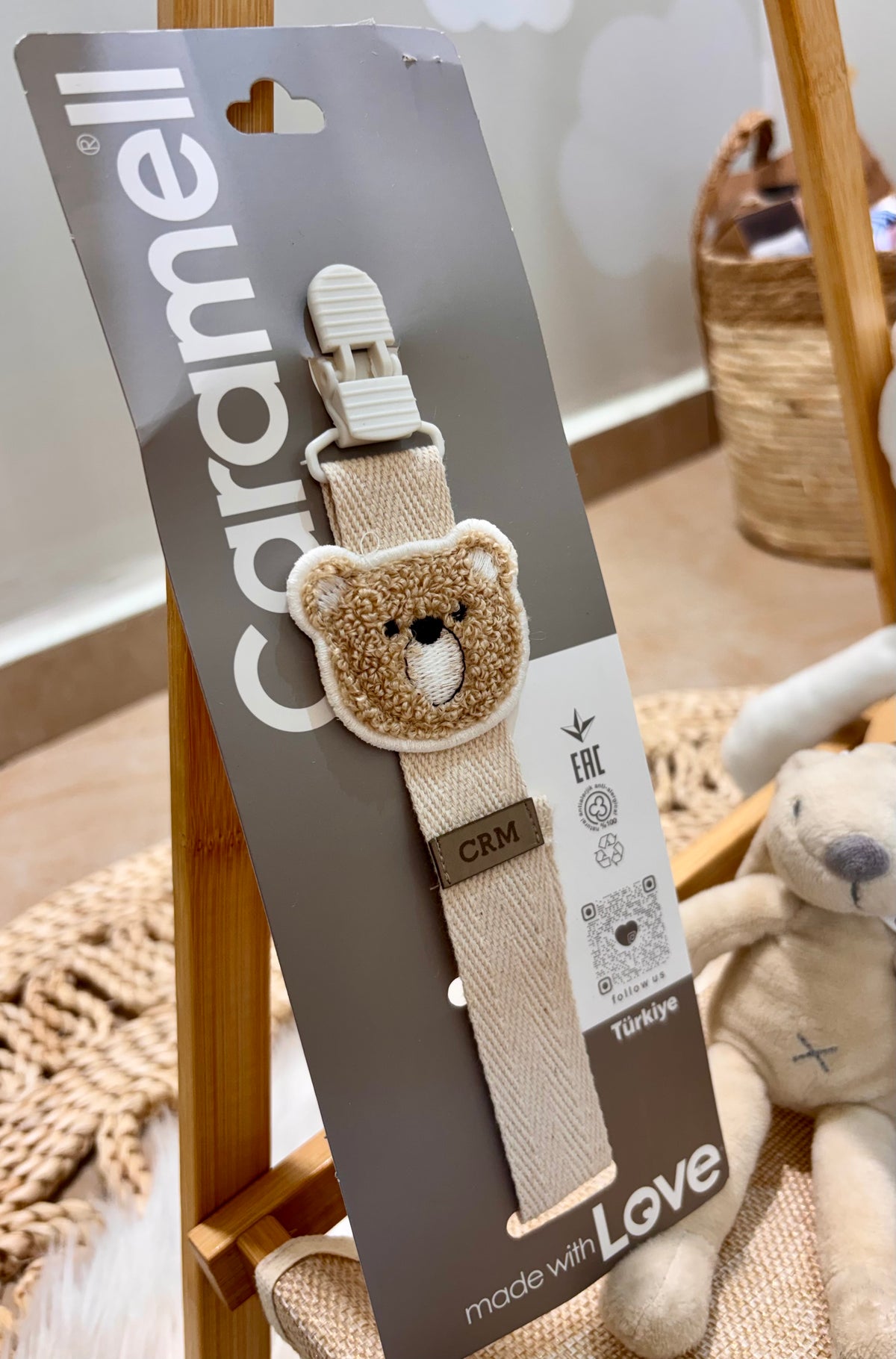 Caramell-Pacifier Clip