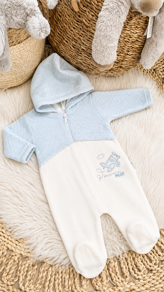 Bebelinna-Velvet Hooded Romper