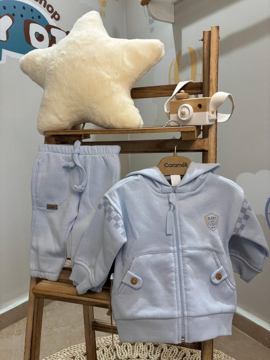 Caramell-Hooded Fleeced Set