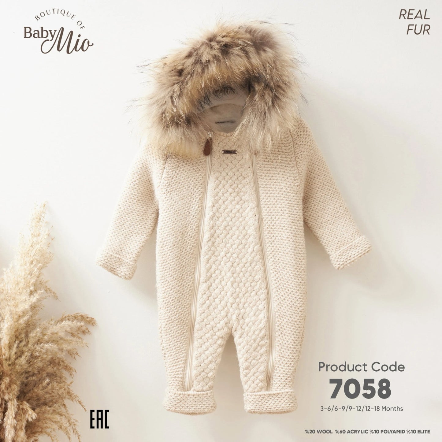 Baby Mio-Fur Knitted Overall