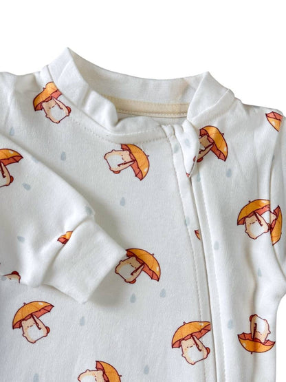 Wowo-Mushroom Zipper Jumpsuit