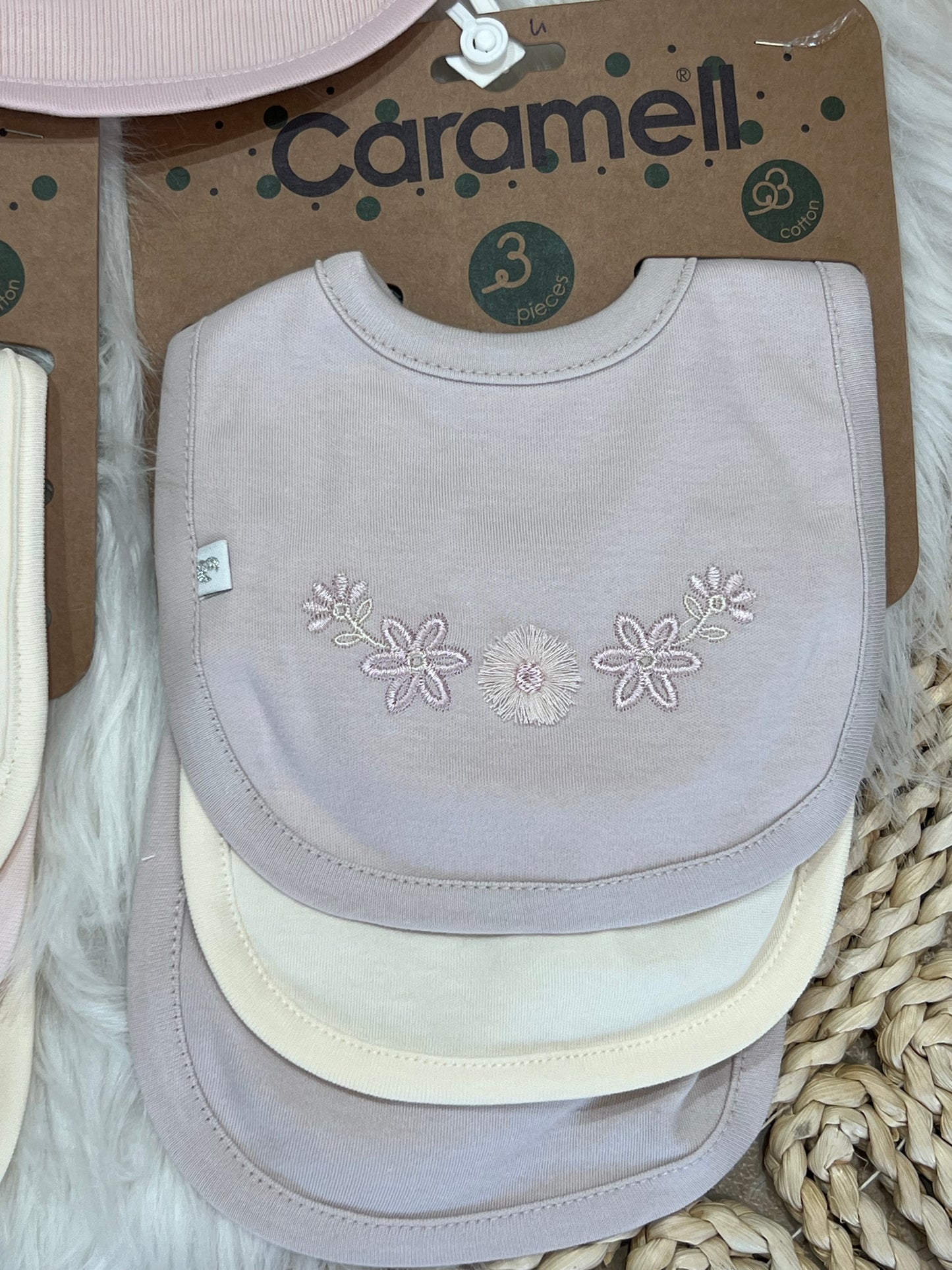Caramel-3 Pcs 100% Cotton Bips