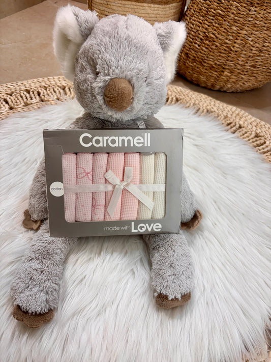 Caramell-Cotton Burping Pads 7-Piece