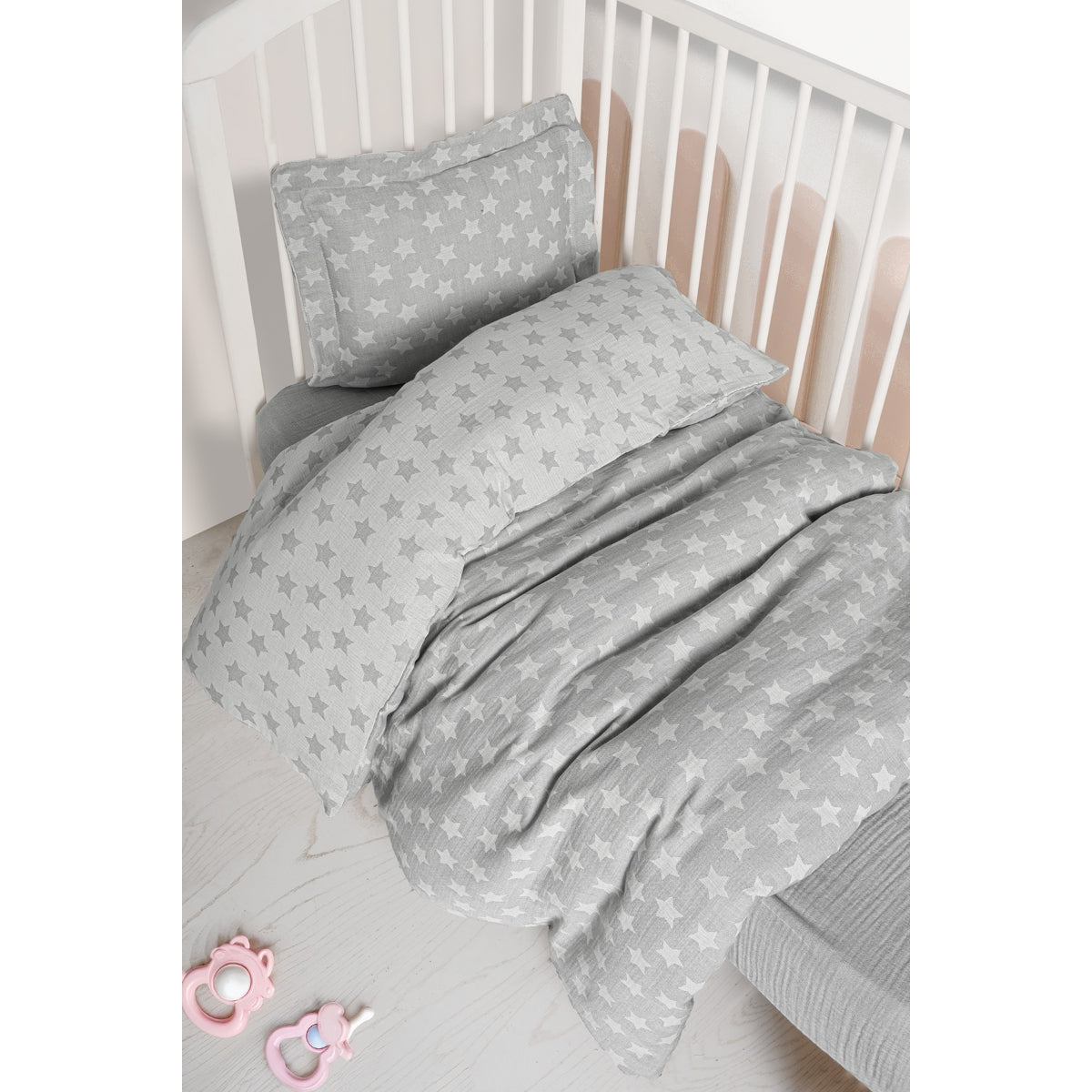 Kanz-Unisex Muslin Stars Duvet Cover