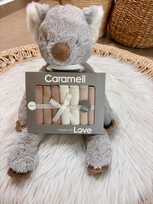 Caramell-Cotton Burping Pads 7-Piece