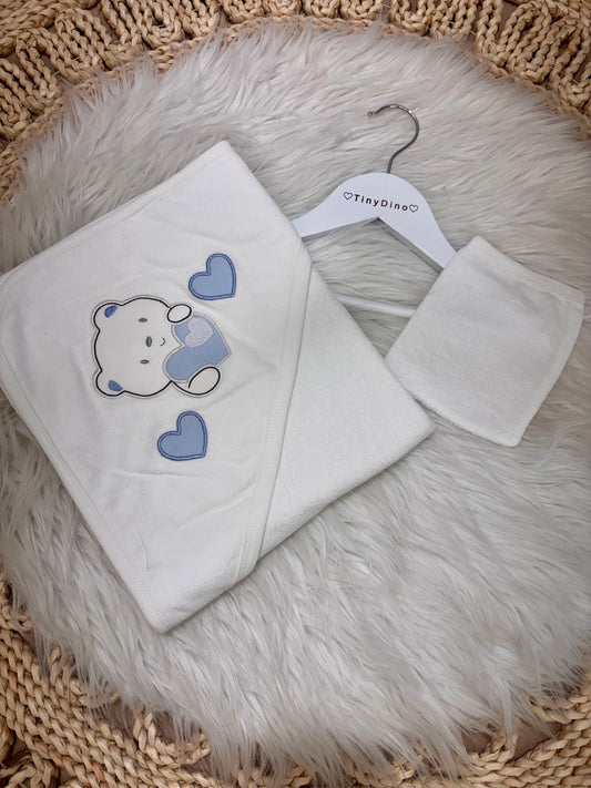 Bebelinna-Bear Hooded Bath Towel With Glove