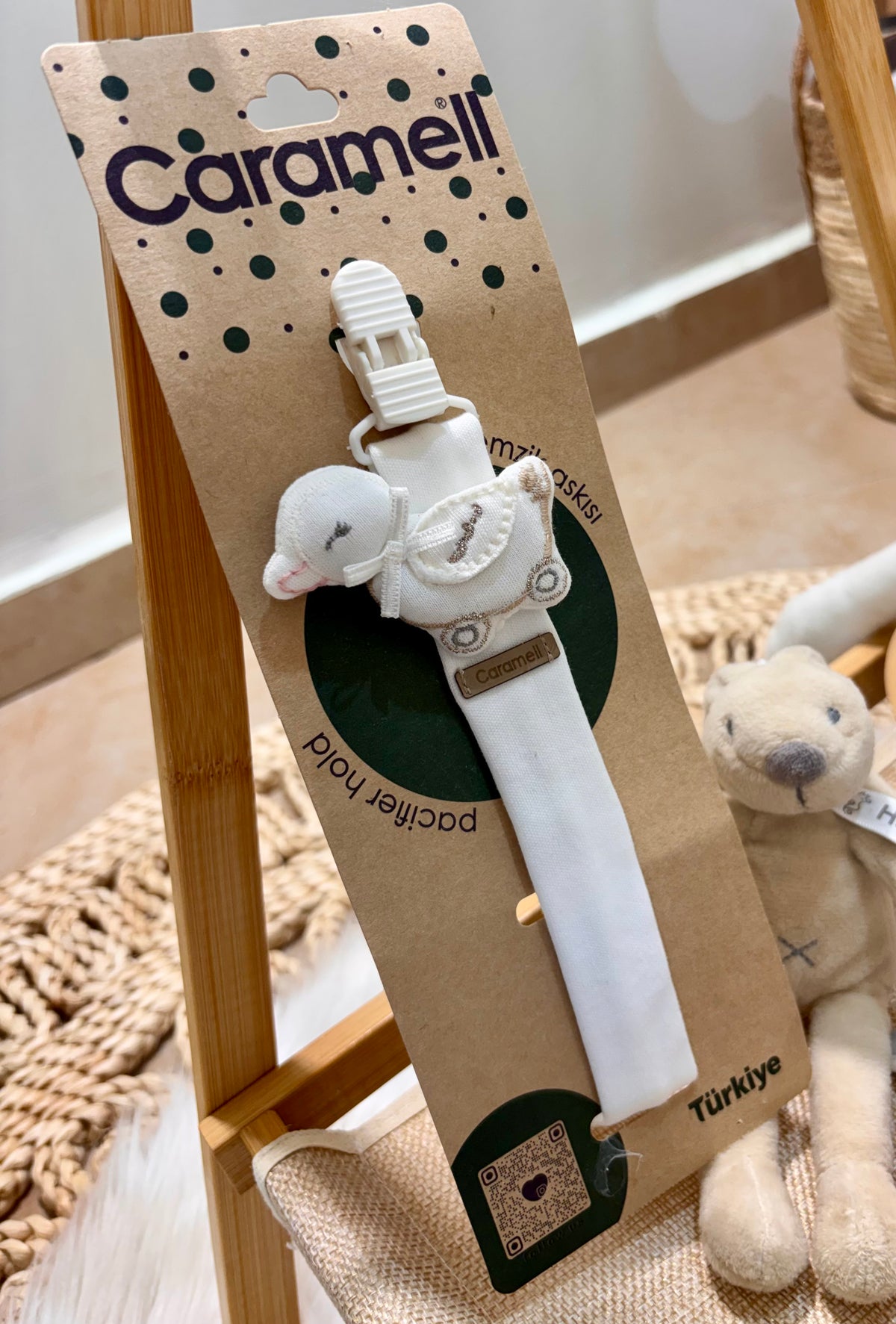 Caramell-Pacifier Clip